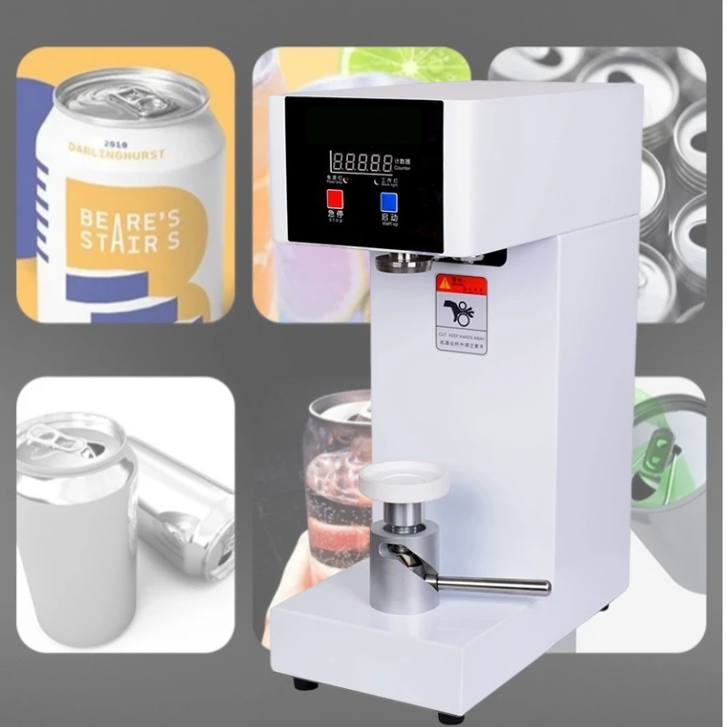 55mm 220V/110V Cans sealer Drink bottle sealer Beverage Seal Machine for 14-21cm Cup Sealing Height Milk Tea/Coffee Can Sealer