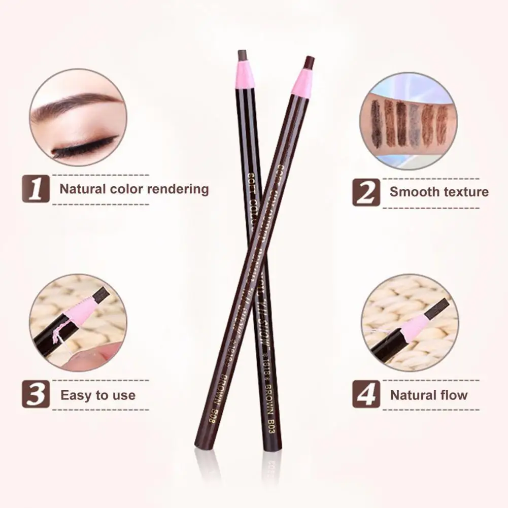 3Pcs Professional Eyebrow Pencil Waterproof Peel-off Eyebrow Pencil Pull Cord Pencils Eyebrow Pen Makeup Tool