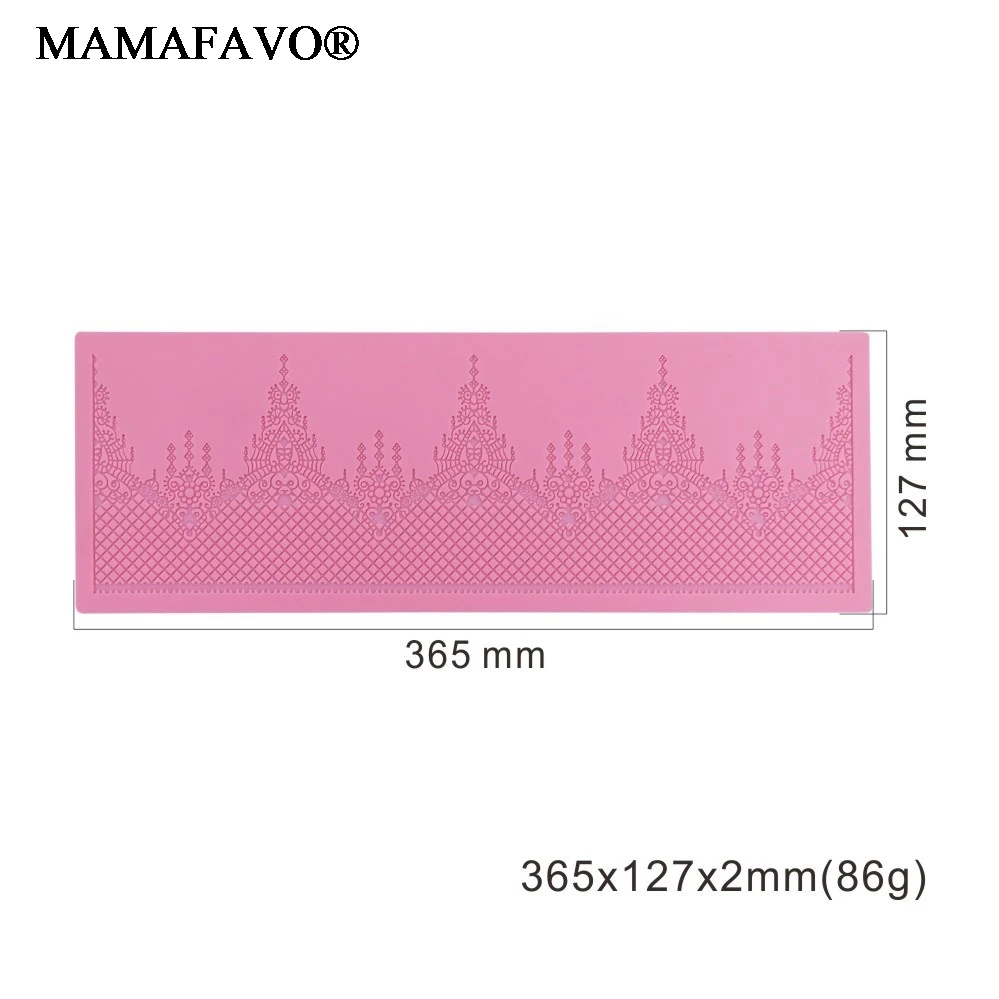 Lace Jewellery Wedding Cake Silicone Beautiful Lace Fondant Mold Mousse Sugar Craft Icing Mat Pad Pastry Baking Pad Tool F074