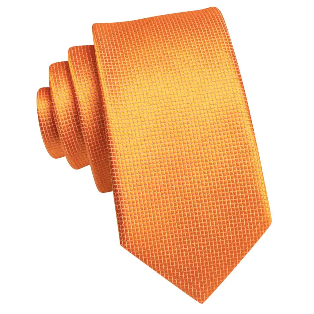 Cravatta di seta di design di lusso solido arancione per bambini cravatta a mano per bambini 120CM di lunghezza 6CM di larghezza Fashion Party Dropship Hi-Tie