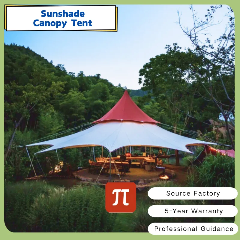 ขนาดใหญ่กลางแจ้ง Double-top Sunshade เต็นท์ Canopy Camping Scenic Area อาคารทีมแผนกต้อนรับจัดเลี้ยงงานแต่งงานร้านอาหารโรงแรม