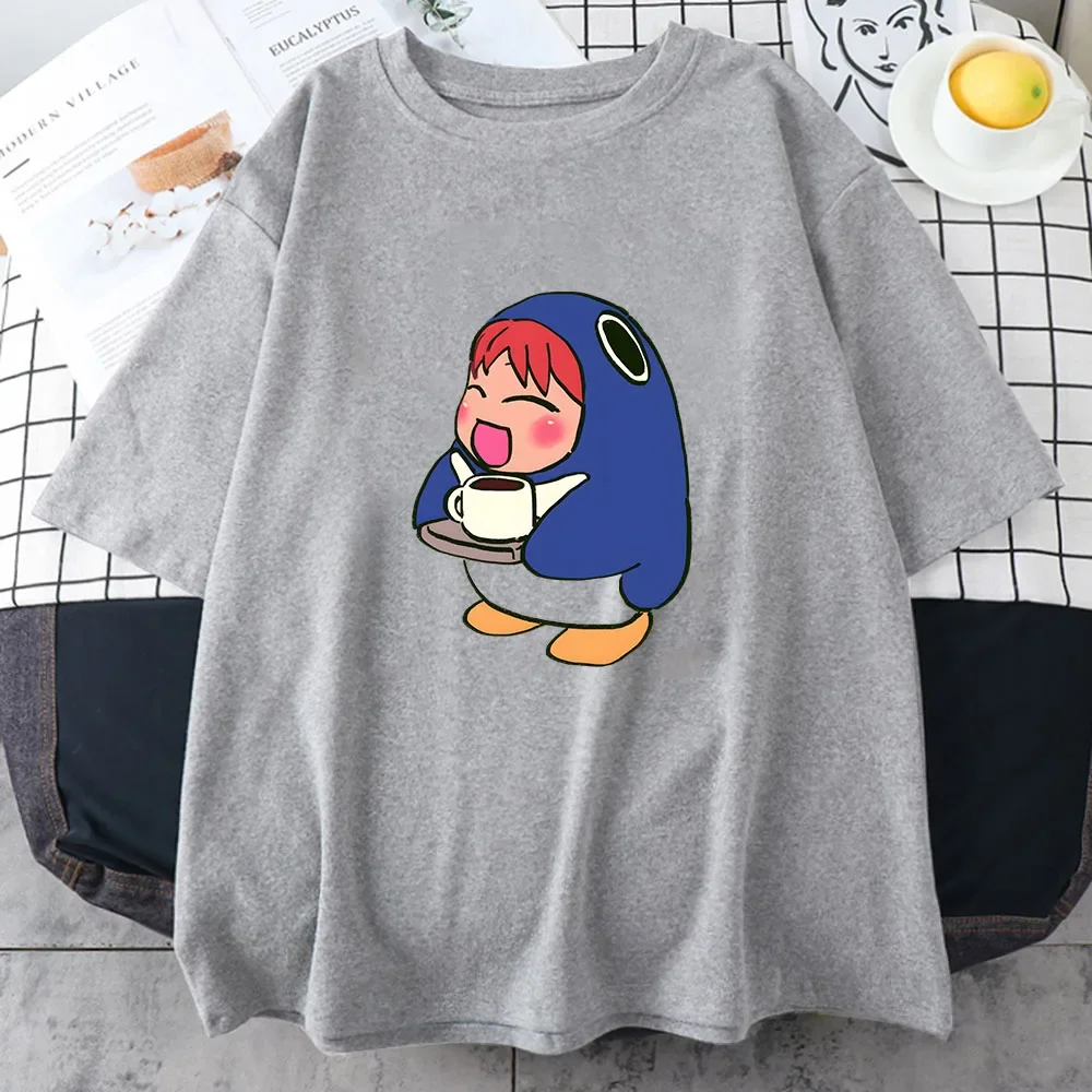 Azumanga Daioh Chiyo Mihama t-shirt donna Manga/Comic Penguin magliette Casual 100% cotone estate Kawaii/Cute Tee Sense of Design