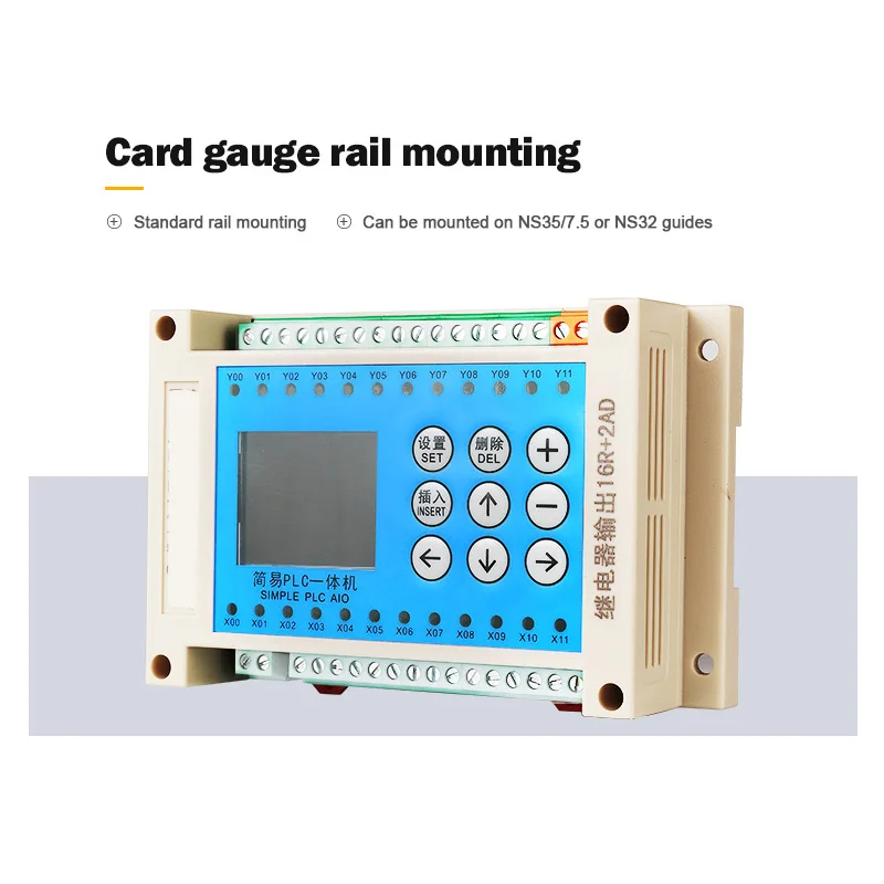 

PLC Controller 12 Input and 12 Output Relay Module with RTU RS 485 Communicatiion 2 Channel Analog Input & Output 0-10V 0-20mA