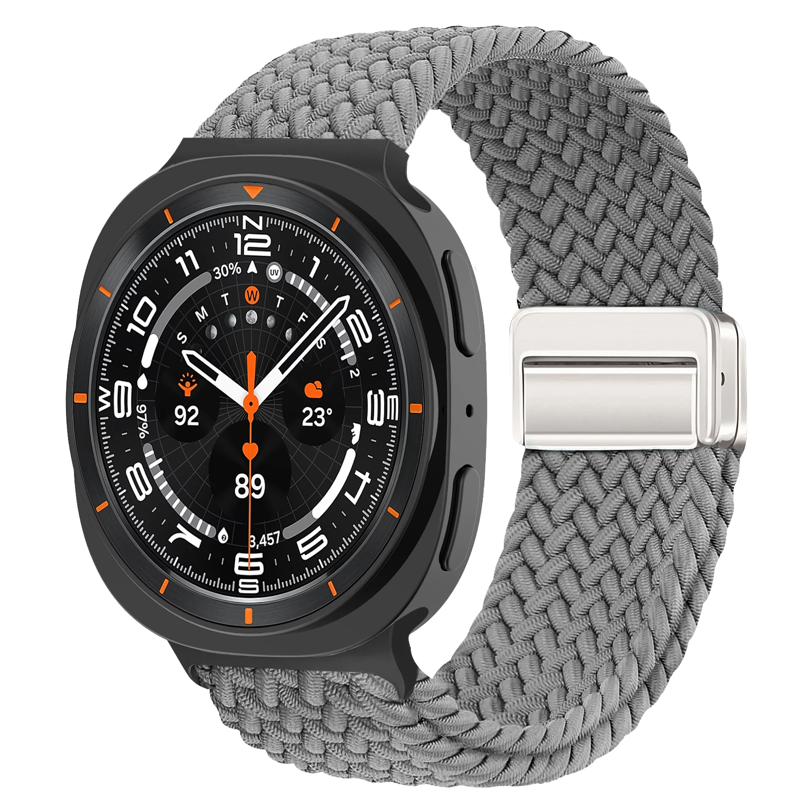 Magnetisches geflochtenes Armband für Samsung Galaxy Watch 9 8, 44 mm, 40 mm, Nylonarmband, Correa, Pulseira, Galaxy Watch 8 Classic 46 mm – Detail 3