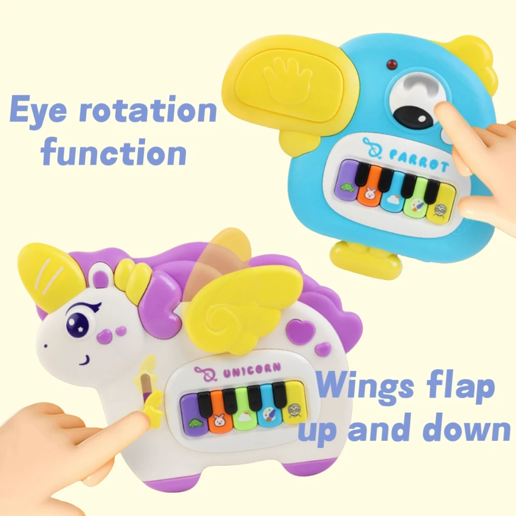 لطيف يونيكورن الطوقان ديناصور على شكل لوحة المفاتيح الإلكترونية للأطفال ABS المواد التعليم المبكر ألعاب التنوير الموسيقية للجنسين #5