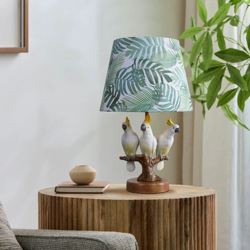 American Cartoon Parrot Floor Lamps Children's Room Warm Study Bedroom Bedsides Creative Art Bird Decoration Table Light Fixture
