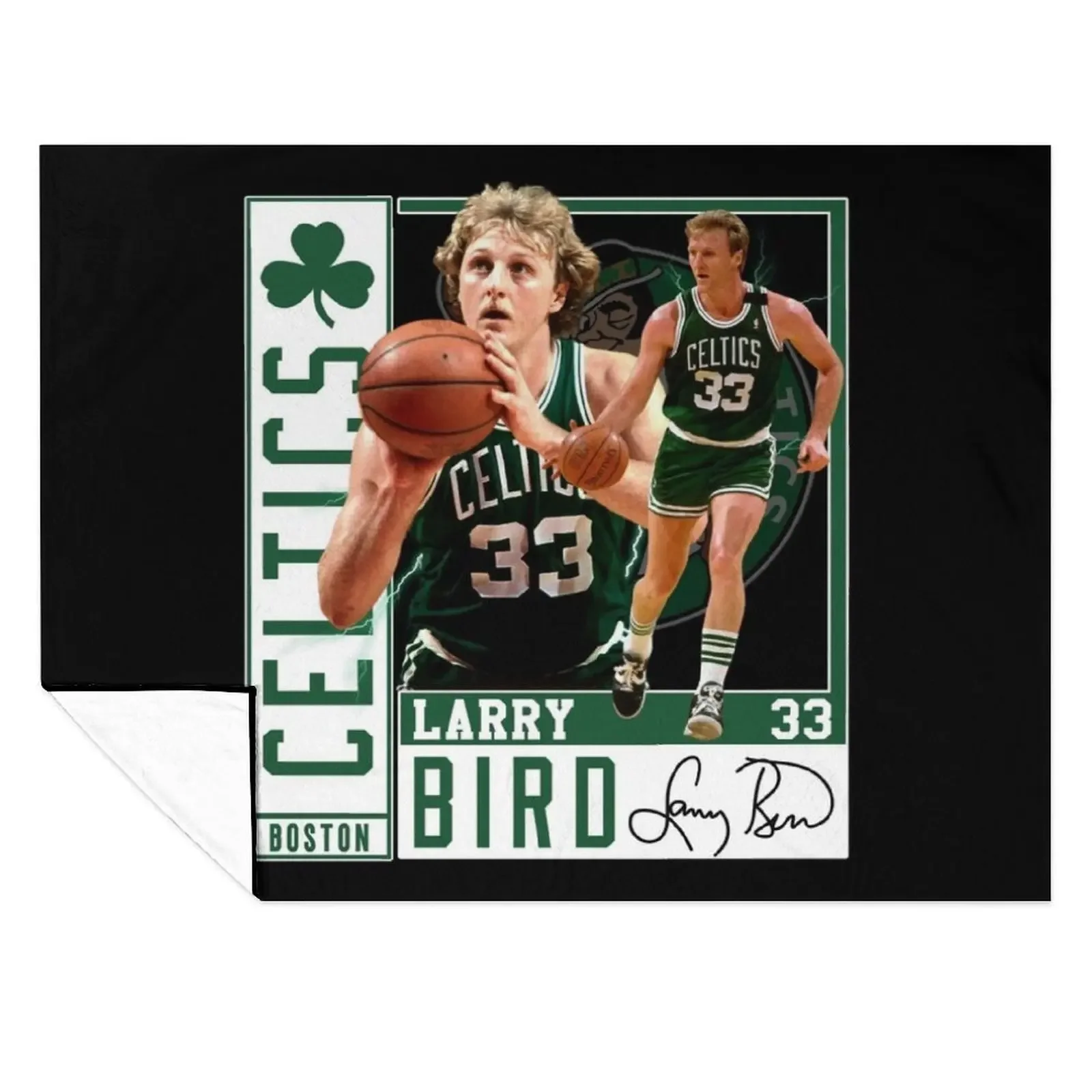 

Larry Bird Larry Legend Air Bird Basketball Signature Vintage Retro 80s 90s Bootleg Rap Style Throw Blanket