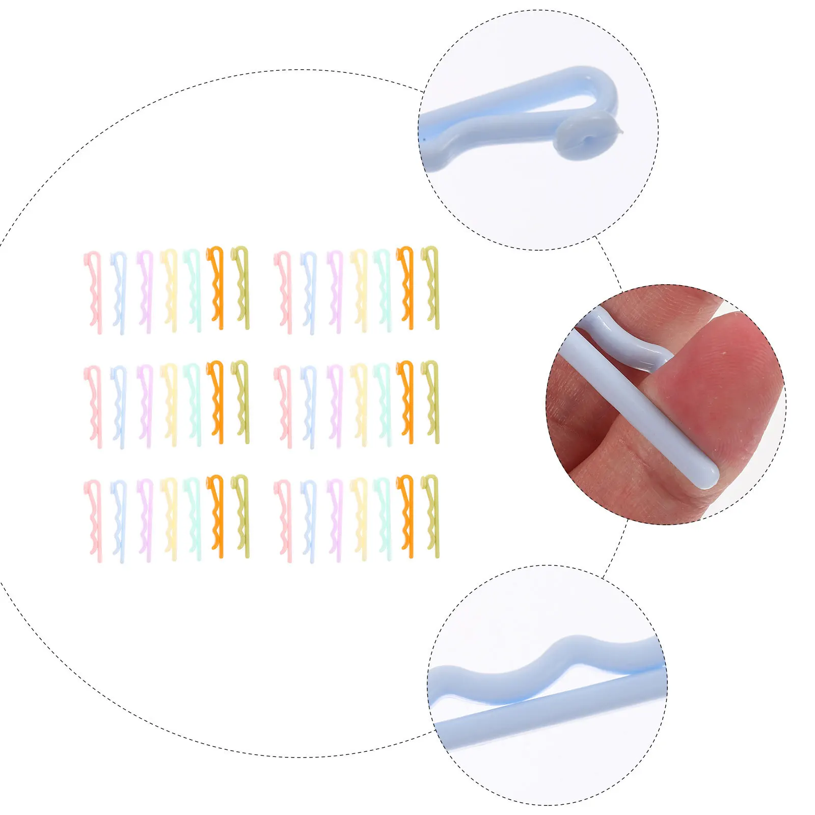 

60Pcs Hair Clip Accessories DIY Hairpin Bases for Kids Colorful Plastic Barrettes Strong Hold for Curly Straight Hair Party