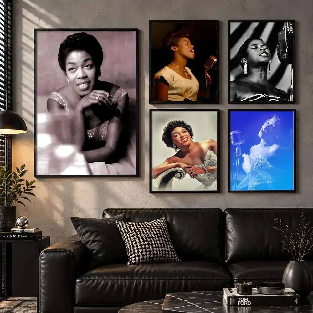 S-Sarah Vaughan Poster Wall Art Sticker For Living Bedroom Bar Home Decor Mural Painting Decoration