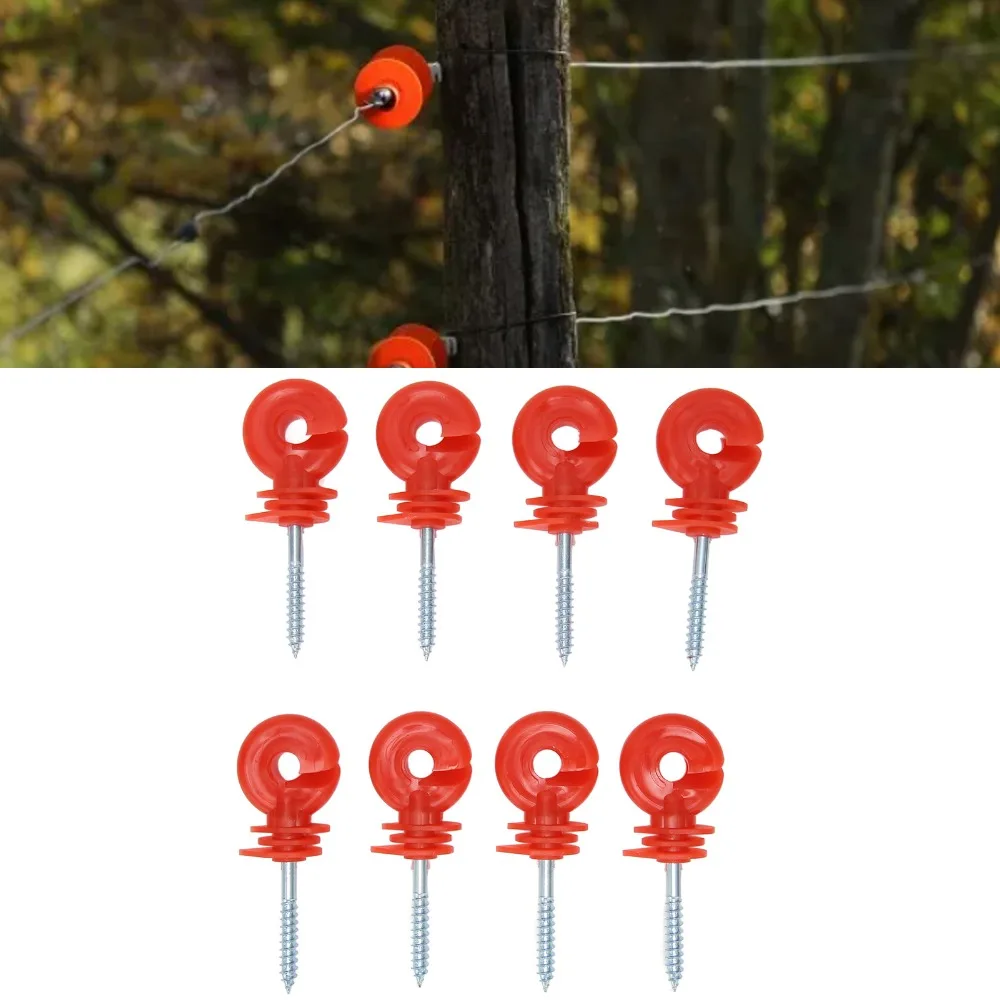 50Pcs Screw In Design Fence Insulator Sun Protection Rainproof Electric Fence Insulators Durable Steel view 3