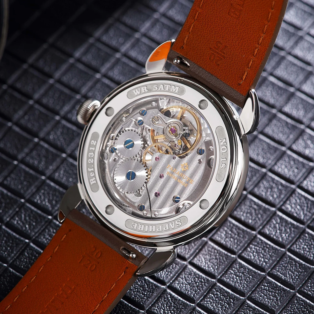FARASUTE Retro 37mm Manual Swiss SW261 Mechanical Movement Watch For Men Casual 5Bar Waterproof Sapphire Wristwatch Reloj Hombre