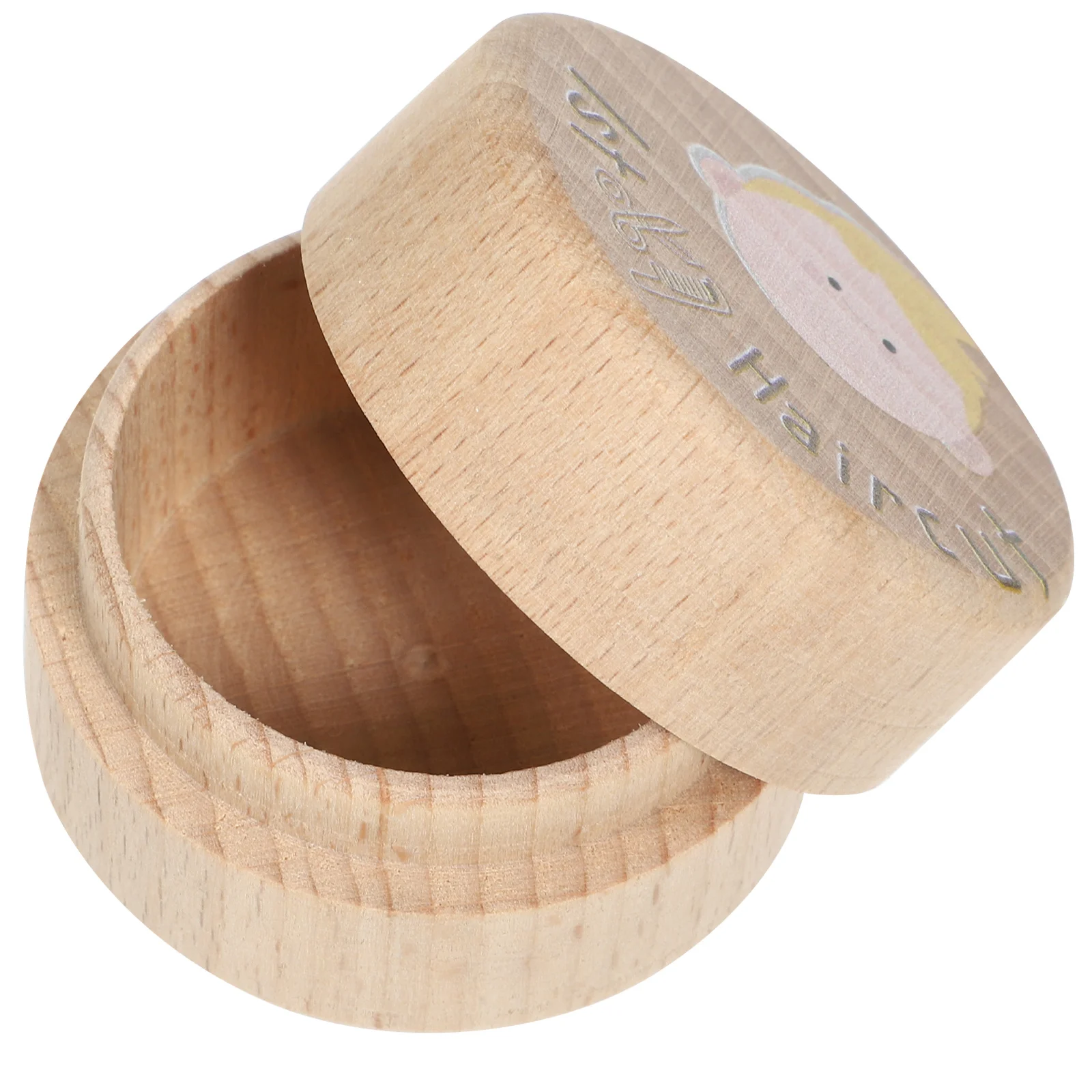 Caixa de lembrança para primeiro corte de cabelo de bebê, caixa de armazenamento de cabelo de madeira para meninos e meninas, preservação de memória, presentes de fadas