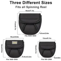 S/M/L Spinning Fishing Reel Cover Neoprene Wheel Protective Case Waterproof Reel Bag Storage Water Drop Wheel Package Outdoor