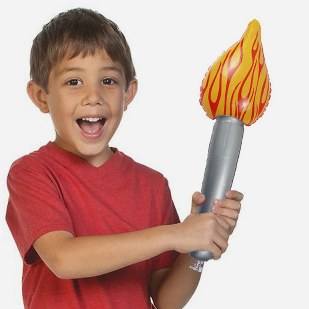 

5pcs Inflatable PVC Birthday Decorations Material Sports Party Party Favor Decoration Birthday Torch Shaped Balloon Favor