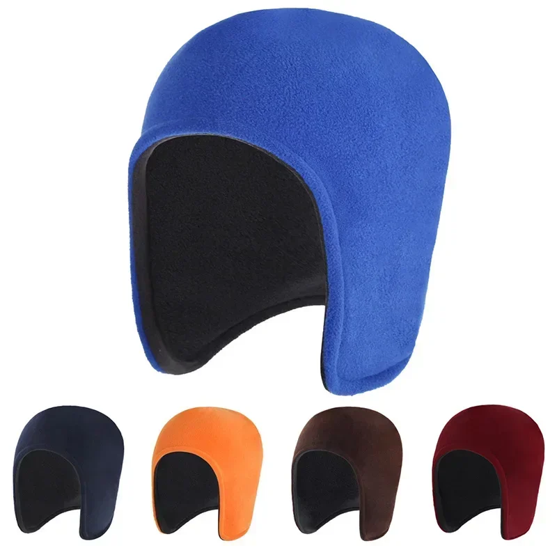 Winter Warm Cycling Cap Windproof Polar Fleece Ear-protecting Balaclava Hats for Ski Climbing Hiking Motocycle Helmet Liner Cap