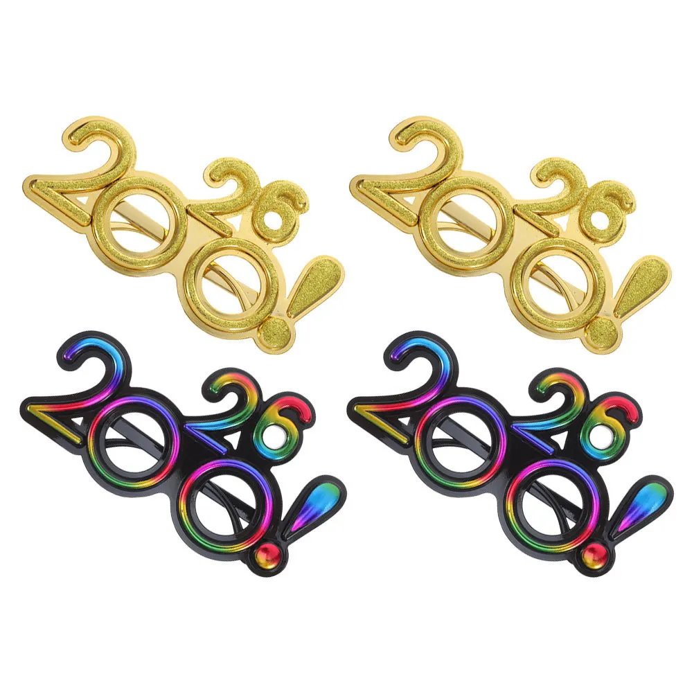 4Pcs New Year Eyegl… - image