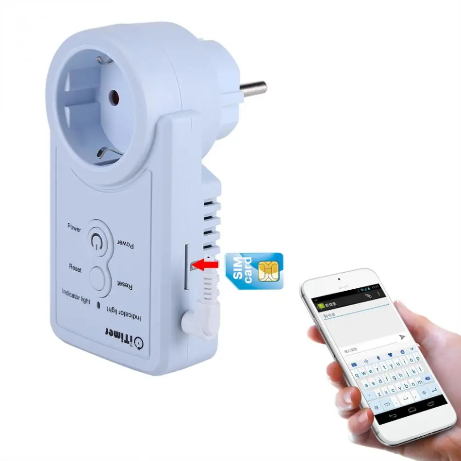 The Smart Socket with GSM and SMS Temperature Control and Controllable Power Switch Smart Power Socket Plug