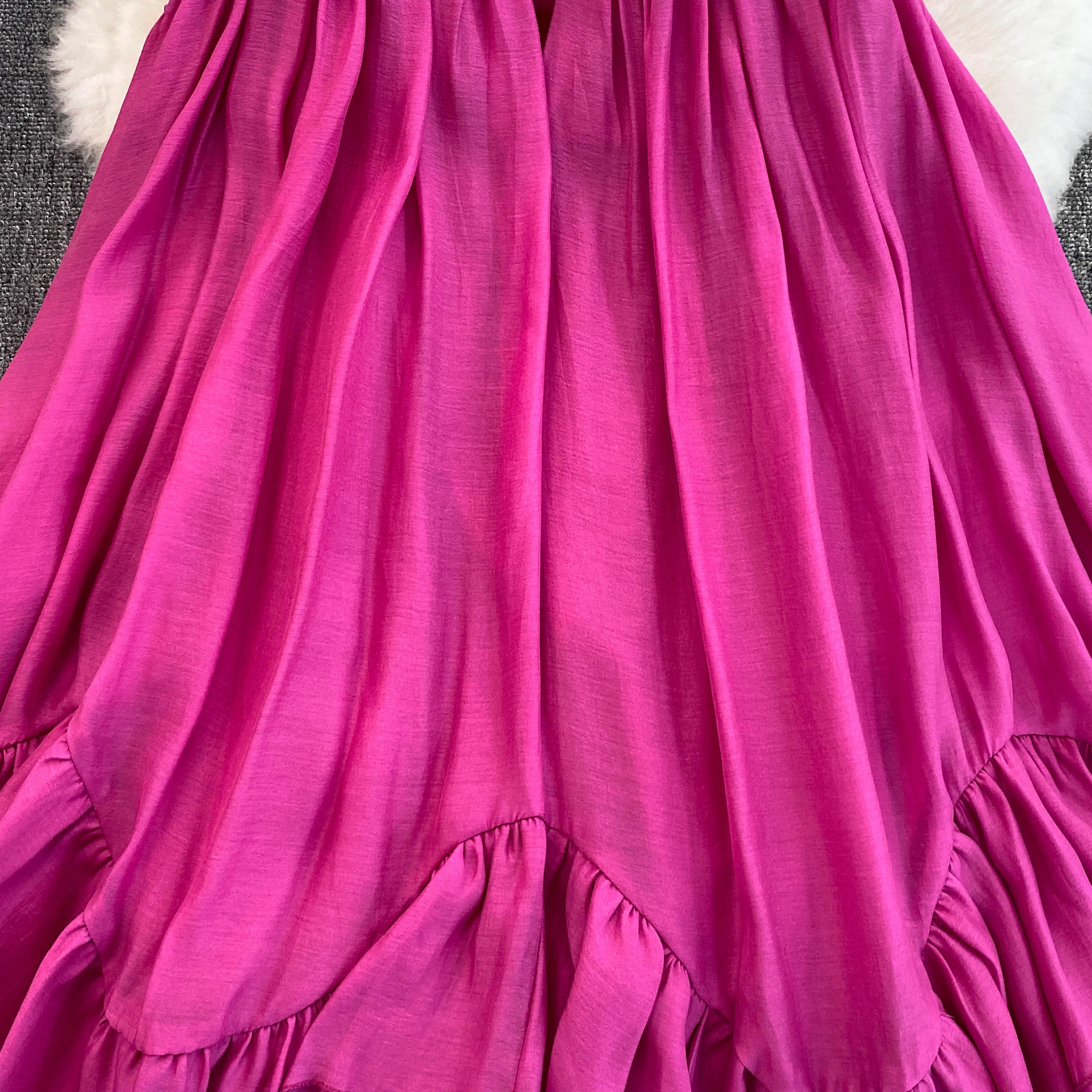 Clothland Women Sweet Pink Cami Dress Adjustable Straps Sleeveless Backless Beach Wear Female Asymmetrical Mini Dresses QE192