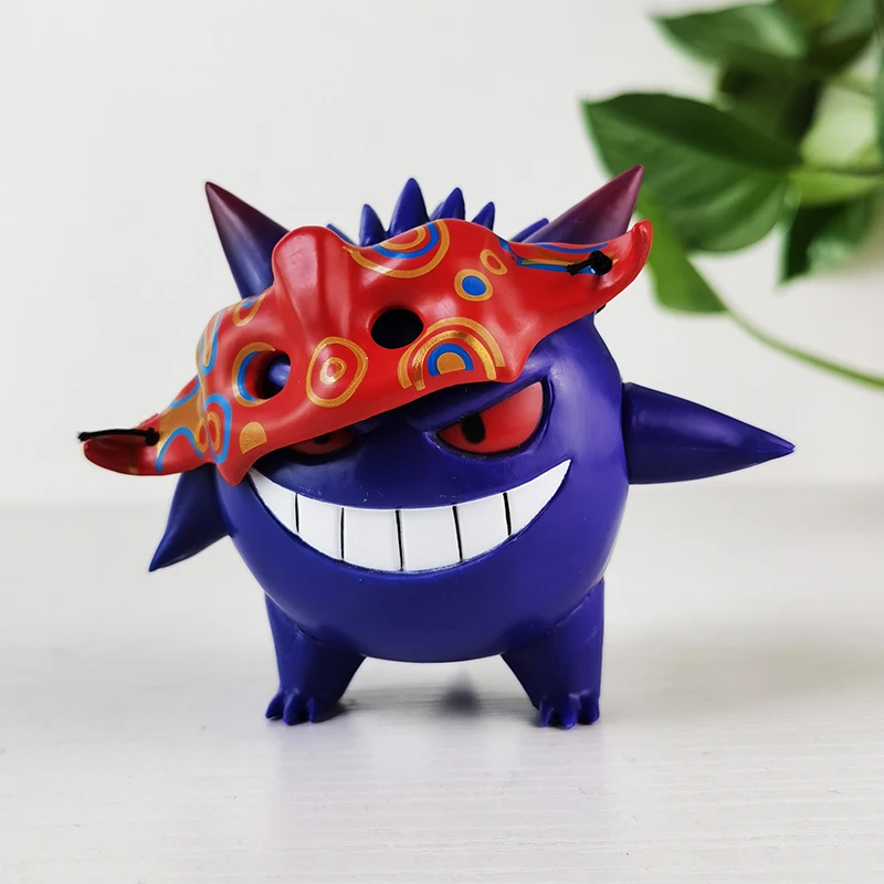 Pokemon Gk Gengar Q-Version Anime Figure Wearing Mask, Cos Daniel Wu, Creative Ives Butter Model, Creative Butter Toy Gifts, 9cm