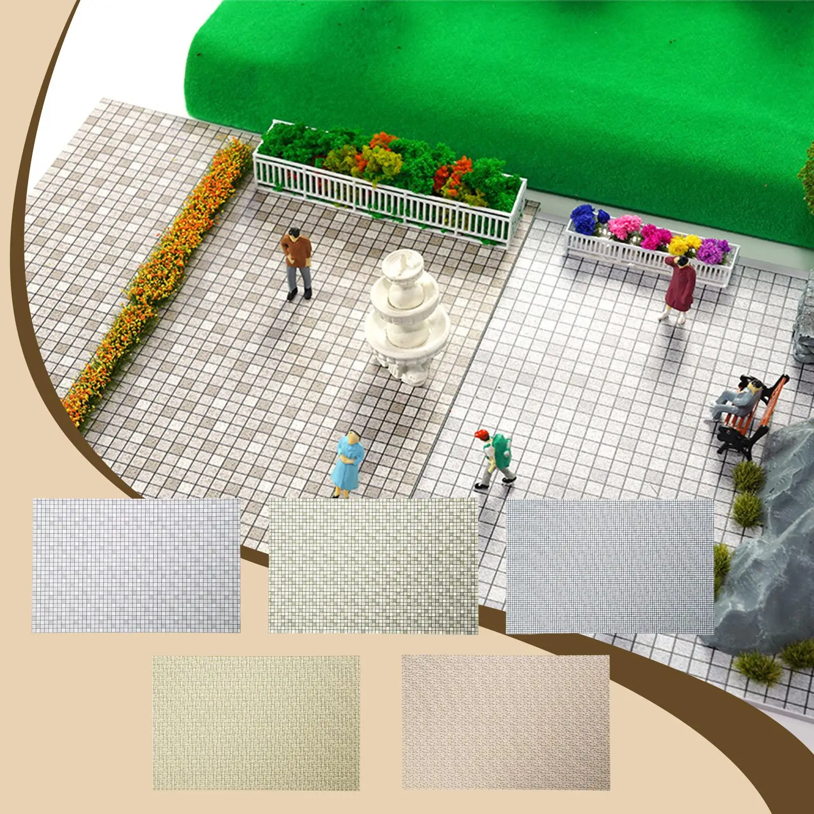 Mini plancher pour maison de poupée décoratif réaliste créatif carrelage Mini planche de sol pour bricolage échelle modèle bâtiment paysage disposition