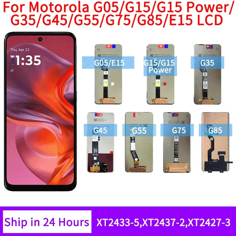 Display LCD Per Motorola Moto G15 E G15 Power XT2521-3/XT2521-5 – Schermo Touch Con Strumenti Di Riparazione (Nero Con Cornice)