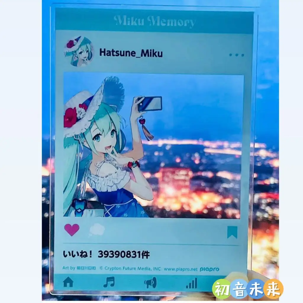 

New Hatsune Miku Acrylic Transparent Card Hatsune Miku Project Diva Anime Peripherals Cute Unique Photograph Ornaments Gift
