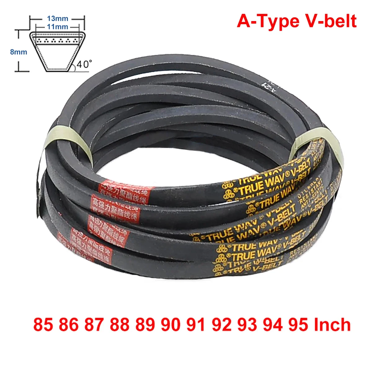 A Type V-belt Triangle Belt A-85/86/87/88/89/90/91/92/93/94/95 inches Industrial Agricultural Equipment Transmission Belt