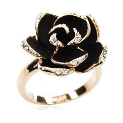 Rose Flowers Rings Vintage Resizable Finger Rings Valentine's Day Gift Jewelry Hot Sale Open Ring For Women Jewelry