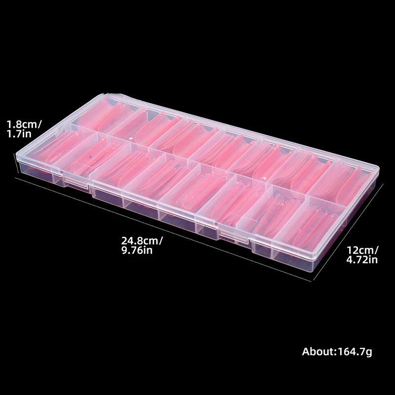 120Pcs ABS Crystal Armor Model With Scale Nail Forms Manicure Extensions False Nail Tips Quick Building Gel Mold Nail Art Salon