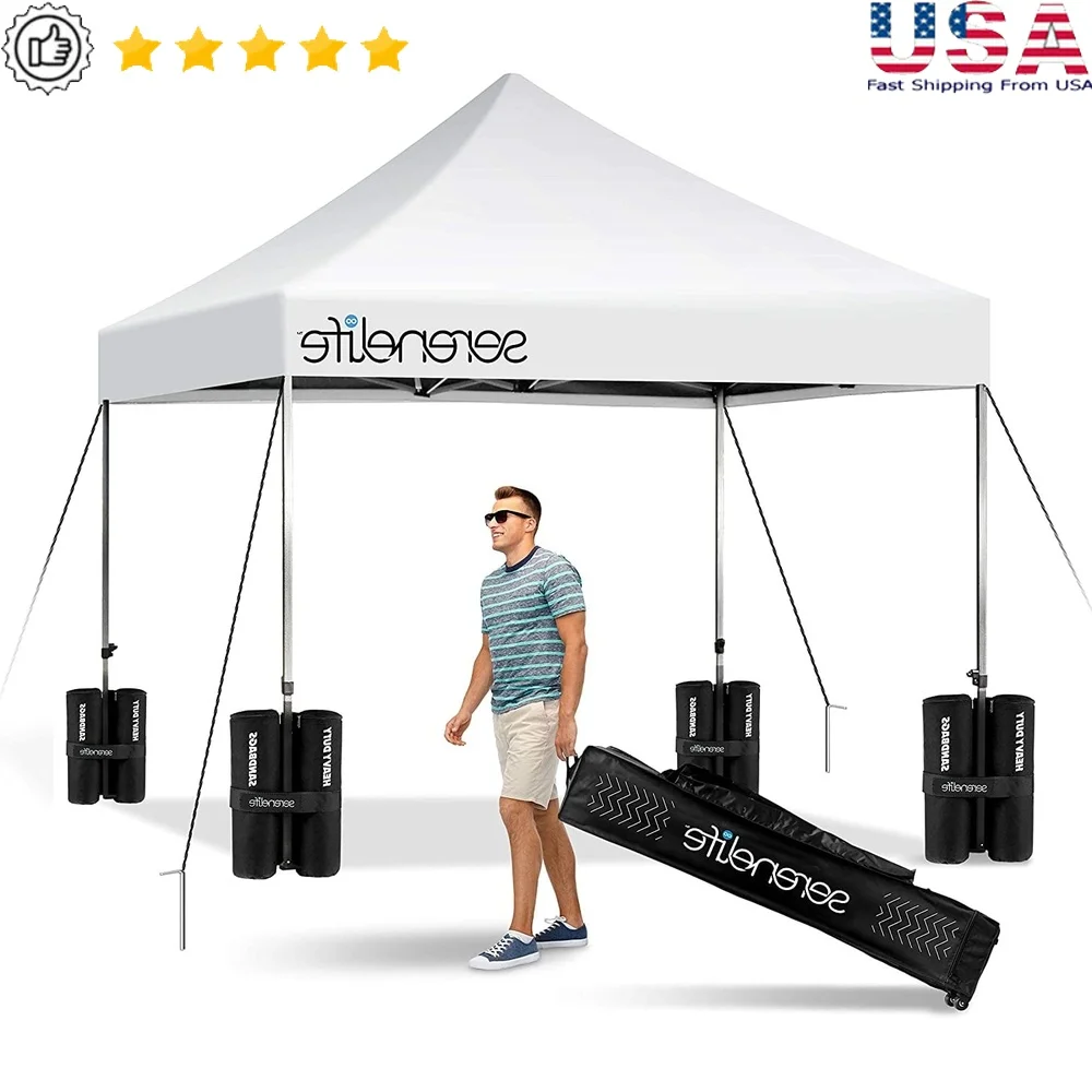 

10x10 Instant Pop Up Canopy Tent Waterproof UV Protection Portable Heavy Duty Fabric Easy Setup Outdoor Event Shelter with Carry