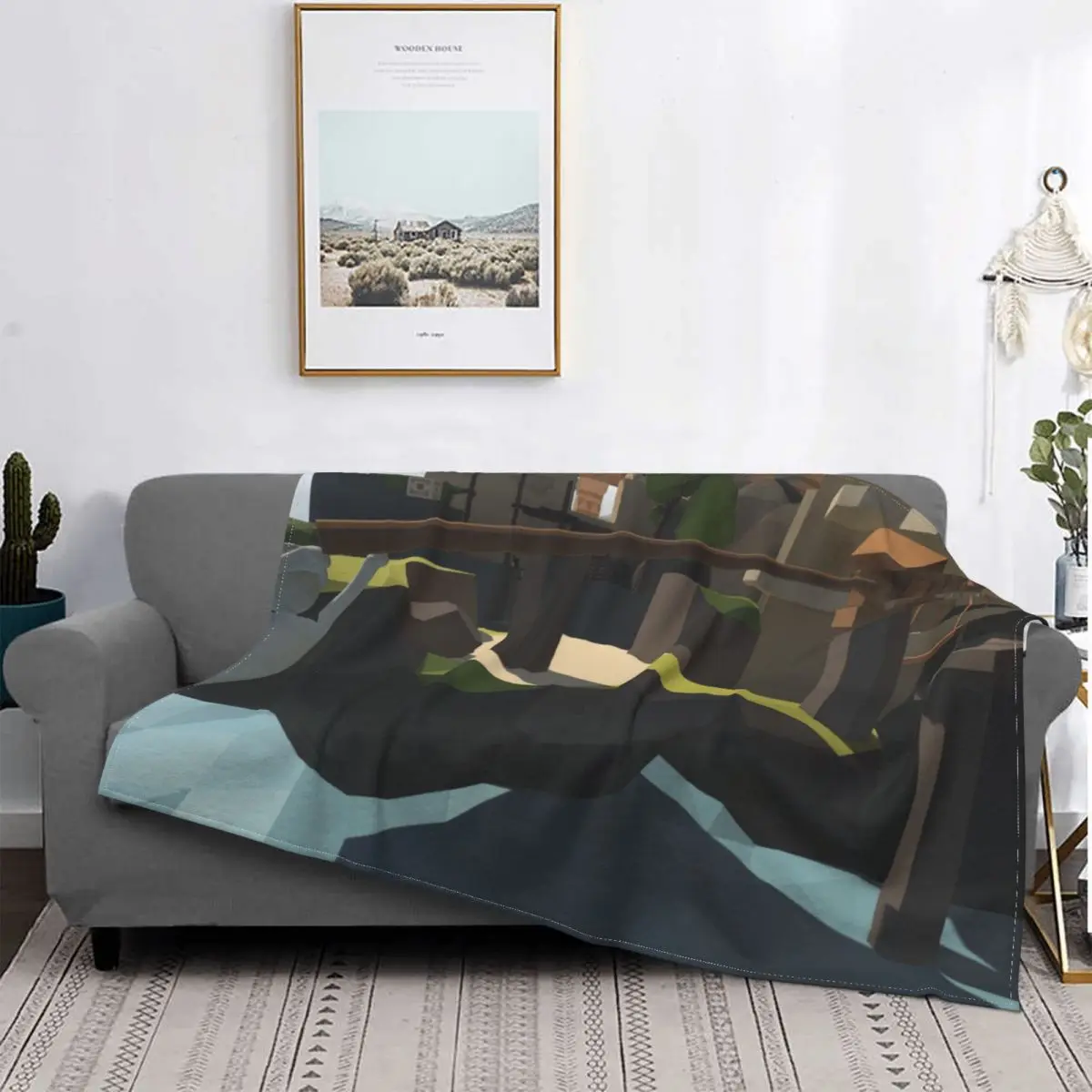 

Balanced Jump Blanket Human Fall Flat Decrypting Games Fleece Plush Spring Multifunction Thin Throw Blankets For bed Rug Piece