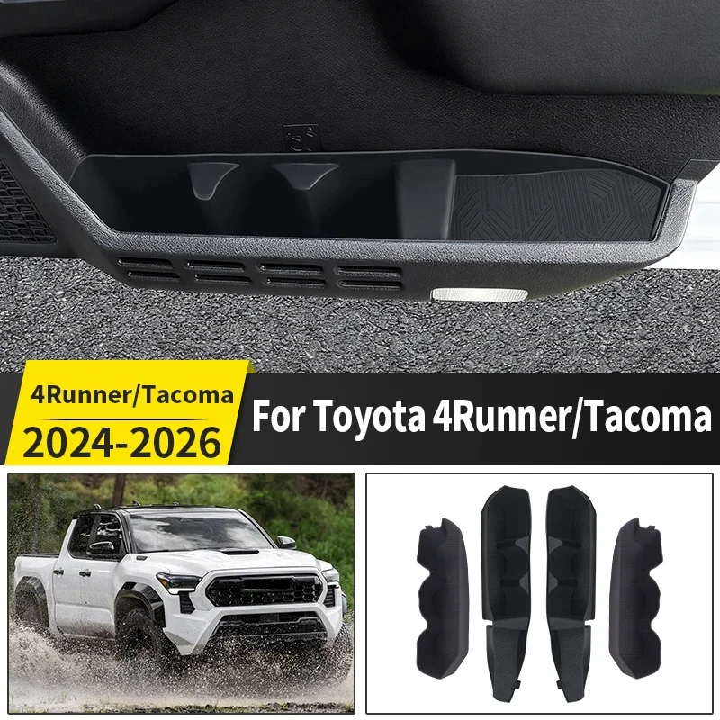 

For 2024-2026 Toyota 4Runner Tacoma Car Door Container Silicone Protective Pad Interior Upgraded Accessories