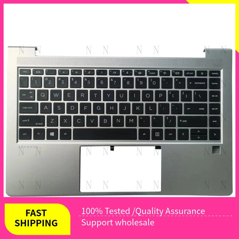 

XQ New For HP Probook 440 445 G9 Palmrest Upper Case Backlit US Keyboard N01287-001