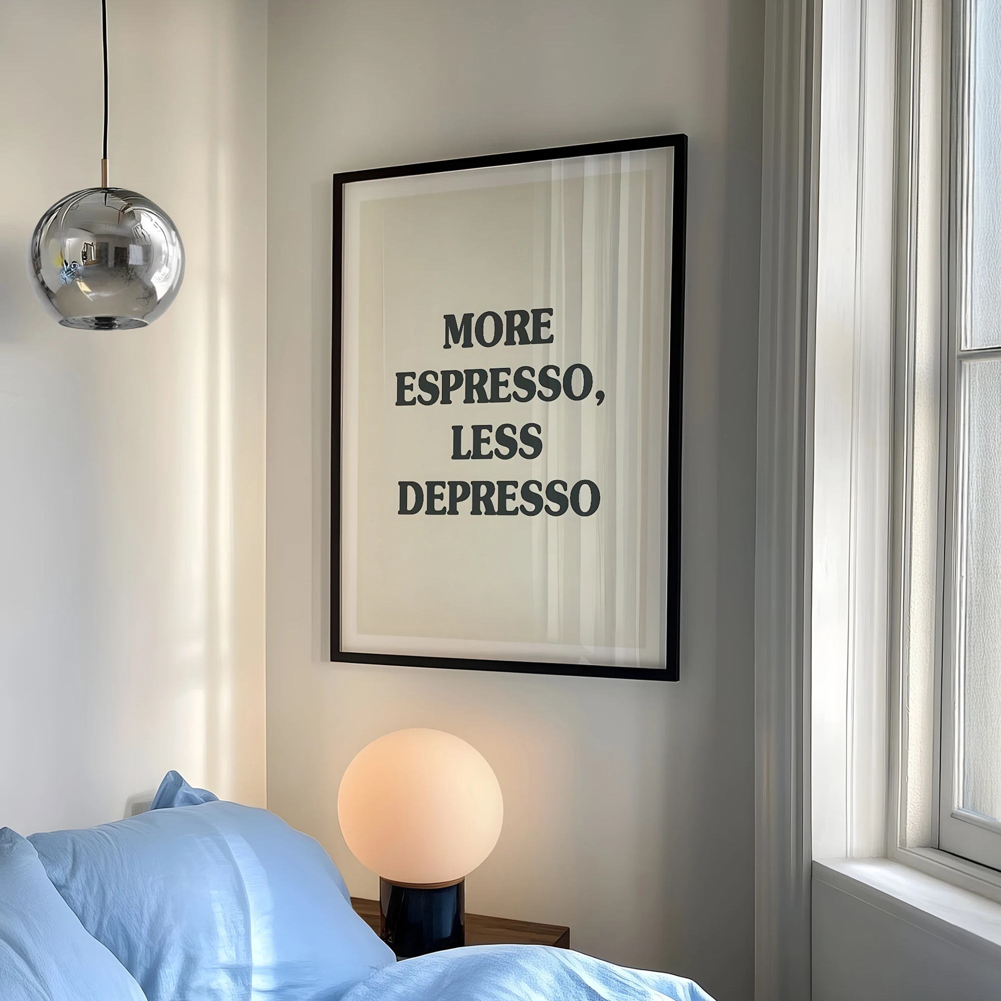 More  Espresso Less Depresso Wall Art Prints Canvas Painting Poster Picture For Living Bed Dining  Kitchen Room Home Decor image 2