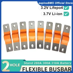 Flexible Bus Bar Flat Copper 2 Hole 4 Hole Busbar 300amp 2mm/3mm 300A for 3.2V 3.7V 280Ah 320Ah Battery Pack Parts
