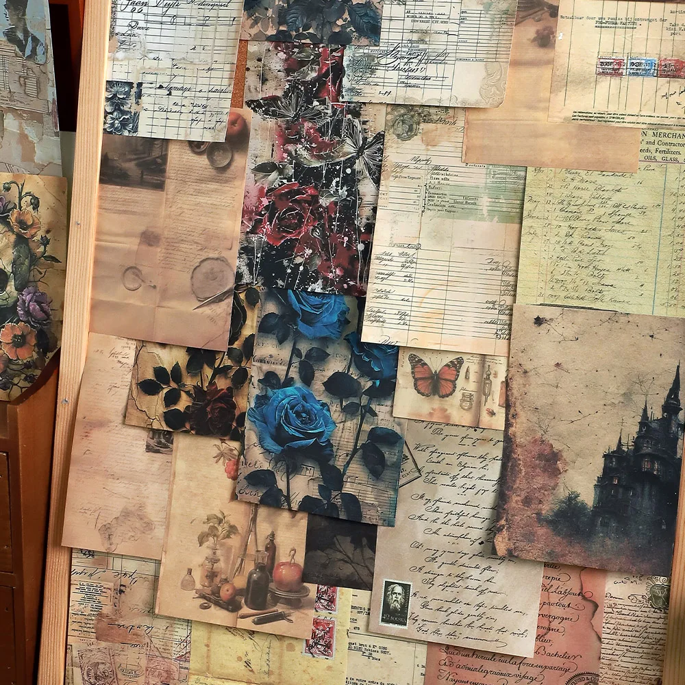 4Packs/Lot Time Ode Series Retro Papieren Memoblok