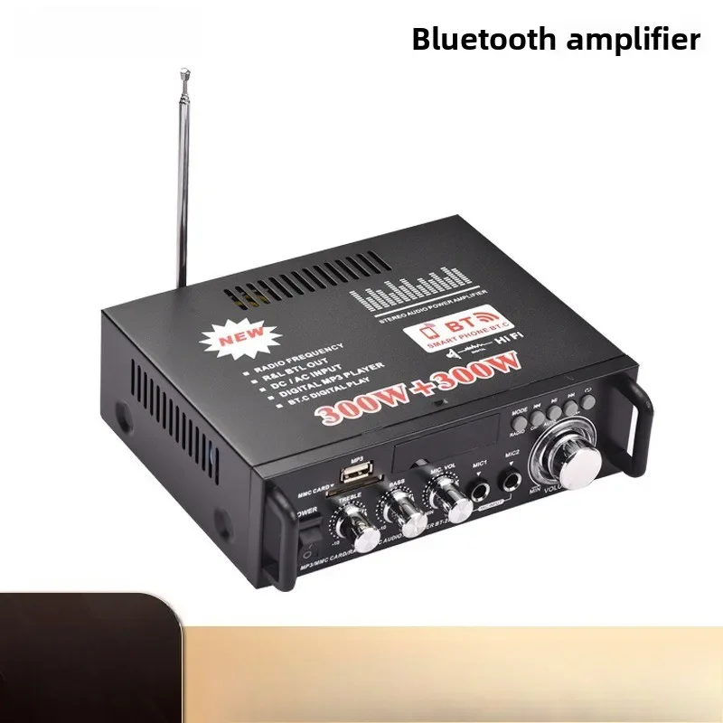 DurableBT-298A Mini Small Bluetooth Power Amplifier Speaker Power Amplification, Insert Card U Disk Radio 12V220V