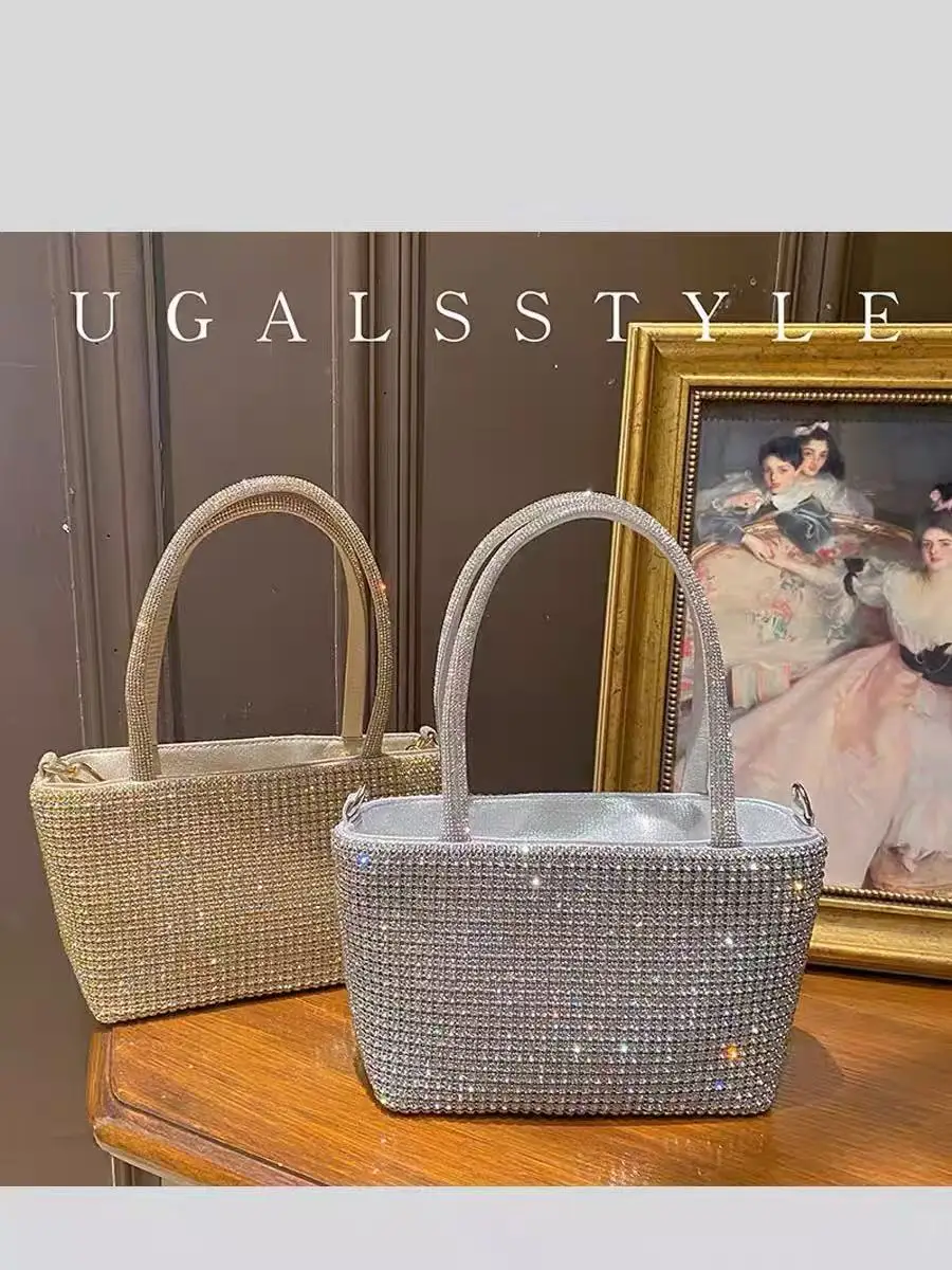 

Crystal Rhinestones Diamond Evening Bag Glitter Shiny Luxury Women Handbag Wedding Party Clutch Purse Shoulder Crossbody Bag