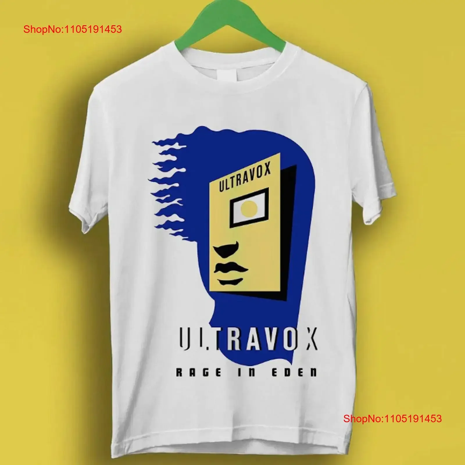 

Ultravox Rage In Eden New Wave Pop Retro Cool Top T Shirt Size All vintage Washed homme Top For Everyday Wear Versatile