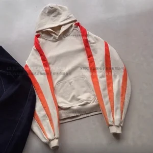 

Толстовка на молнии с цветными блоками и принтом, винтажный пуловер с длинными рукавами, куртка с капюшоном, уличная одежда, повседневная одежда для мужчин, женщин, подростков, осень-зима