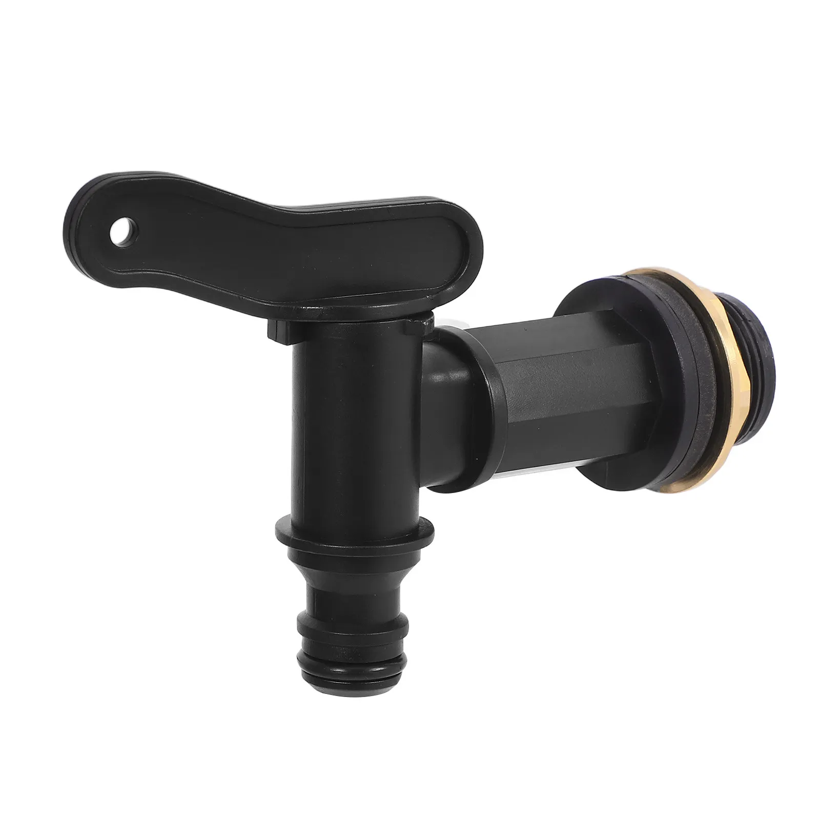 Brass Spigot Collapsible Rain Barrel Bucket with Drain Valve Garden Hose Outlet Black