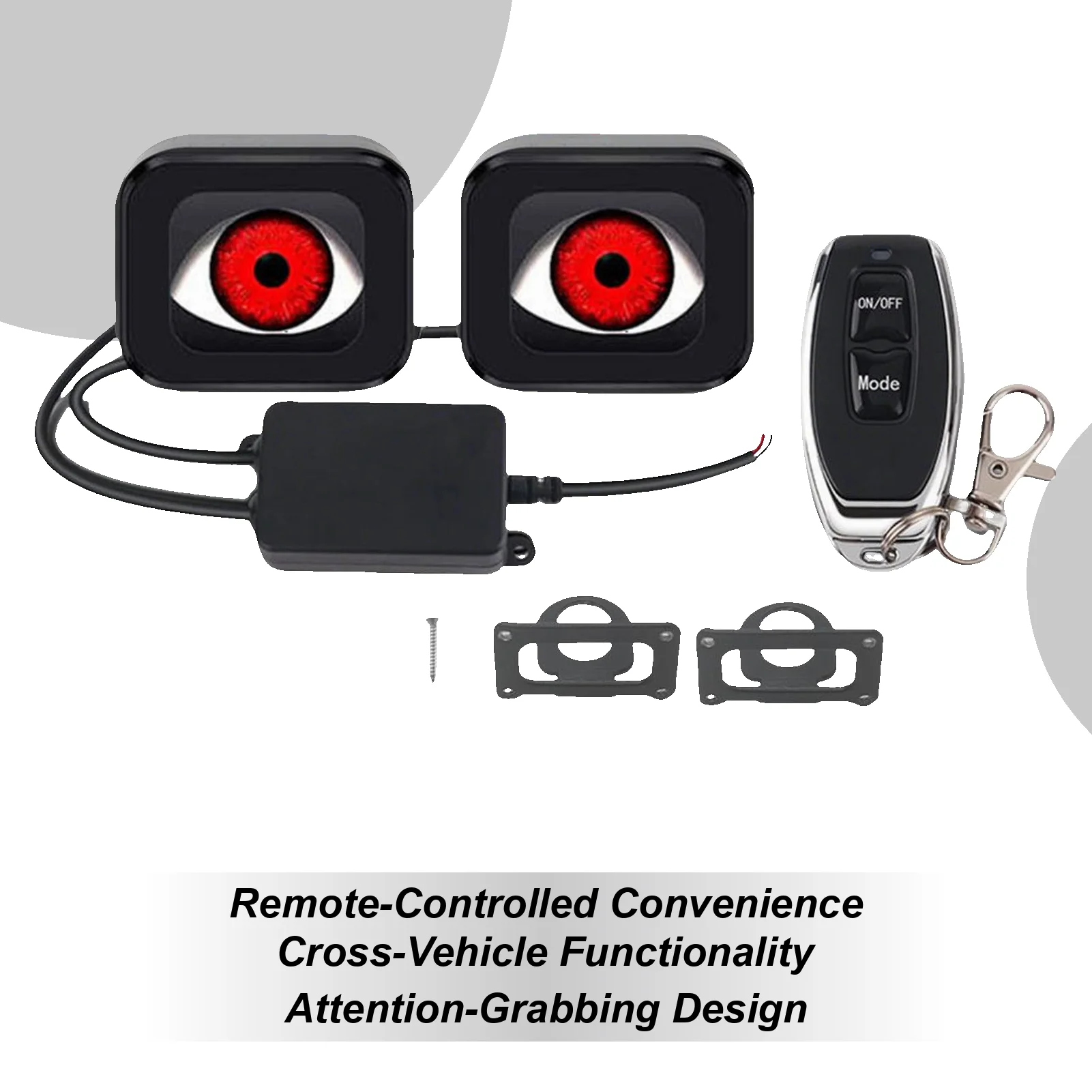 

Светодиодные глаза для мотоцикла, 12-36 В, пульт дистанционного управления, динамический мотоцикл, глазное яблоко, светящиеся огни для электрических велосипедов, трехколесных велосипедов, гольфа