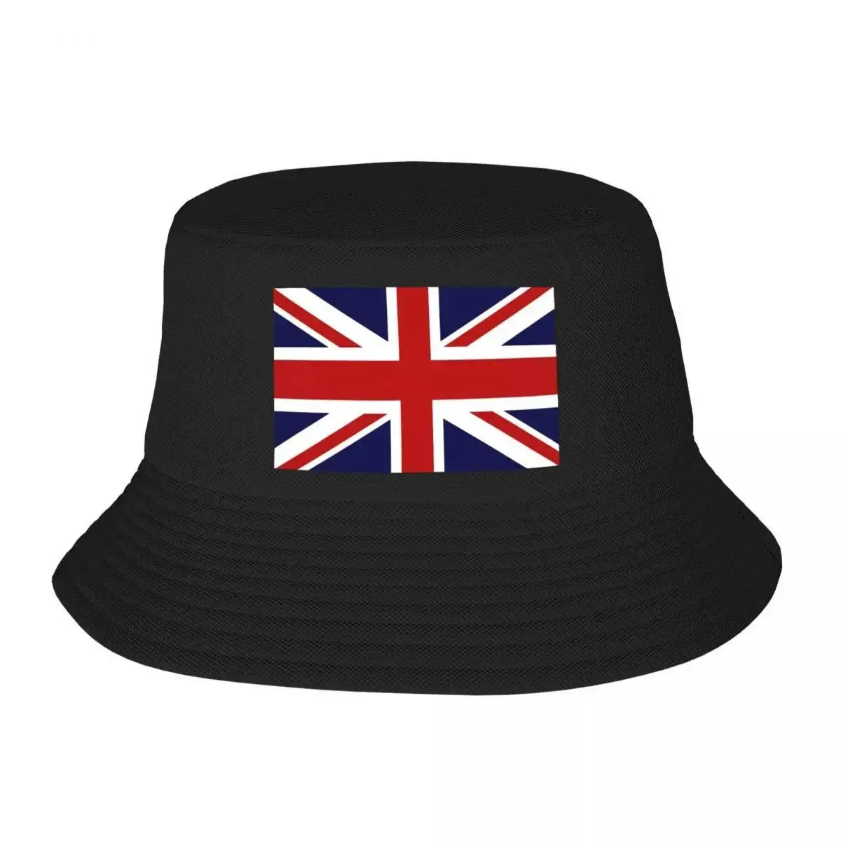 

Custom Union Jack Flag Of The UK Bucket Hat for Women Men Print Summer Beach Sun Camping Cap