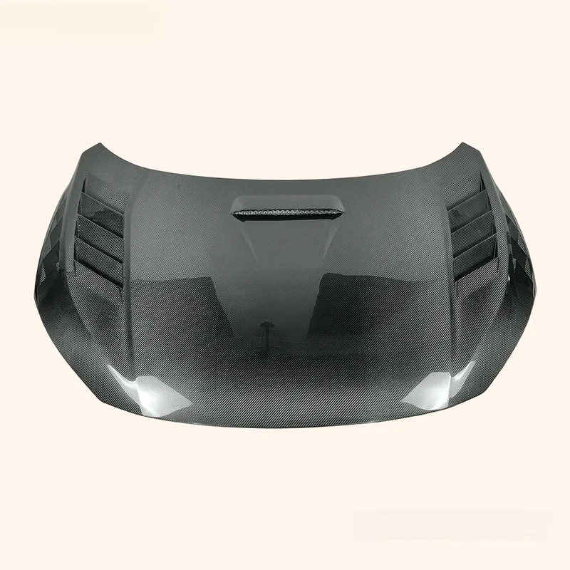 Air‑Intake KZ‑Look Vented Cooling Carbon Fiber Bonnet Hood, Functional Front Body Panel For FC 2016‑2021 Tuning Refit Project