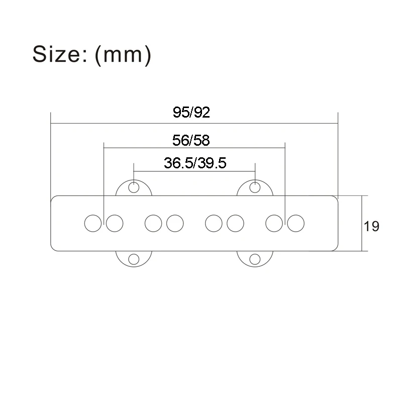 [Pickup DIY Kits] Alnico 5 4JB Pickup Kits- Fiber Bobbin/Alnico V Pole Piece/Waxed Cloth Cable for Alnico 5 4-String Jass Bass