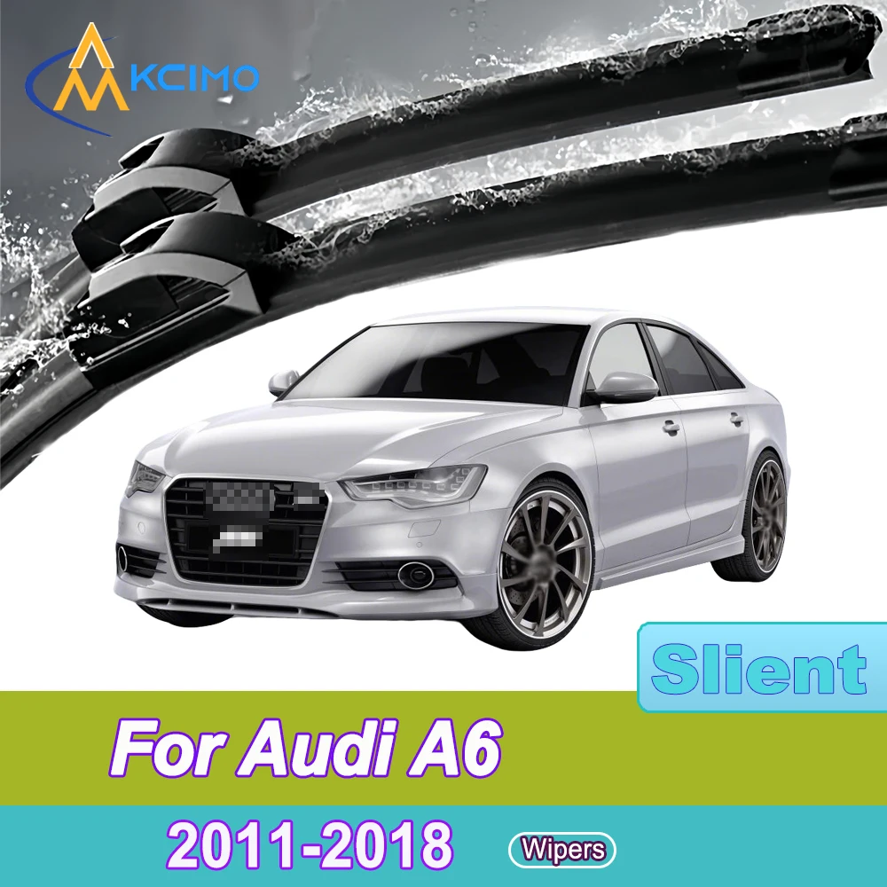 

2pcs Quiet Beam Wiper Blades for Audi A6 C7 4G 2011-2018 S6 RS6 Silent Windshield Wipers with Quick Installation