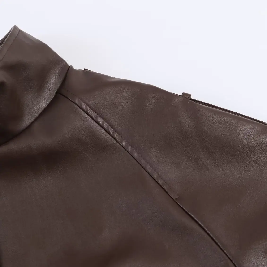 ファイオナブル 多用途 スタンドカラー ジャケット アウター レディース 秋新作 スレ PUレザー ジャケット 638025 by JNLEAOG