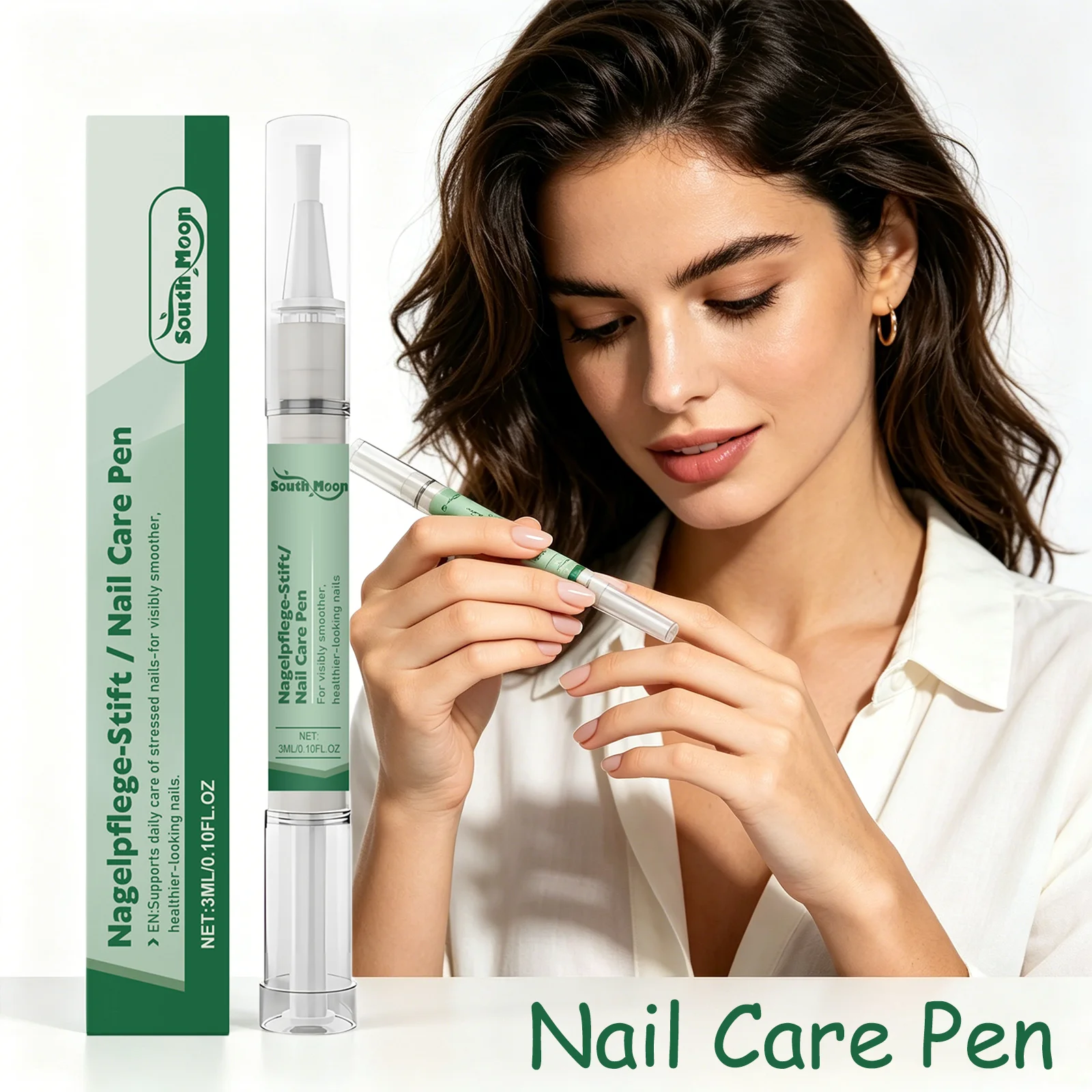 South Moon Nail Care Pen for Fingernail Toenail Quick Absorbing Rough Cuticle Softener Brittle Nail Smoothing Nail Care Liquid 