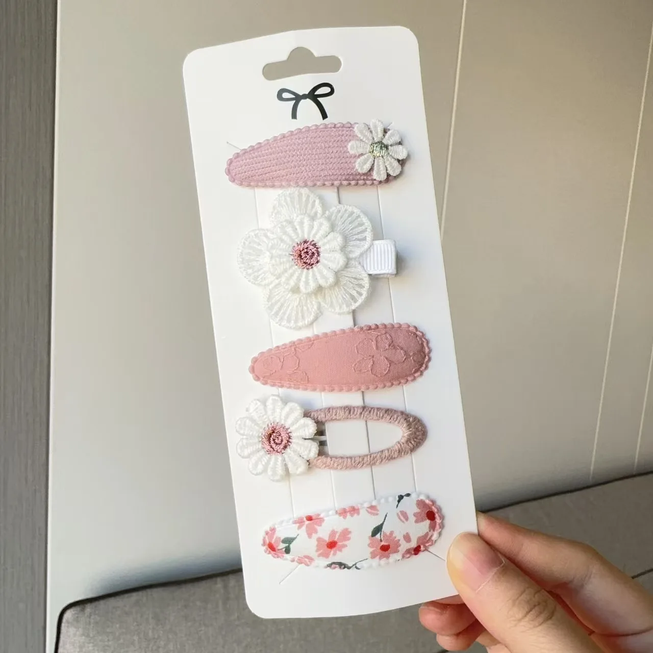 5 шт./компл., новые милые заколки для волос с однотонным цветочным узором для девочек, детские милые заколки для волос, заколки, повязка на голову, модные аксессуары для волос
