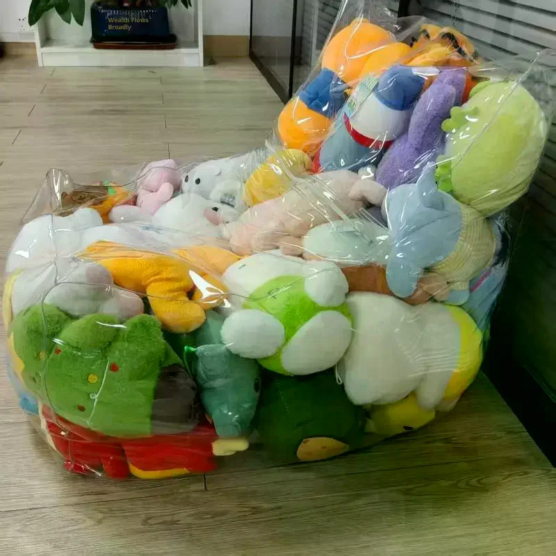 투명 어린이 플러시 장난감 보관 의자 커버 지퍼 방수 대용량 인형 보관 가방